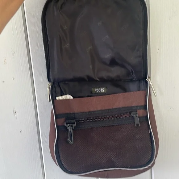 Roots Crossbody Bag Shoulder Bag Brown Beaver Canvas - Picture 10 of 12